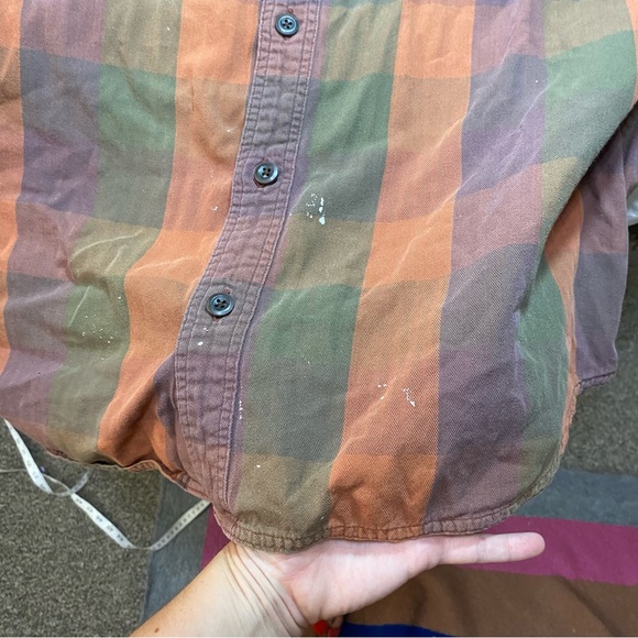 Vintage Magellan Sportswear 100% Cotton Plaid Button Up Shirt Flannel Style Fall - Picture 4 of 11